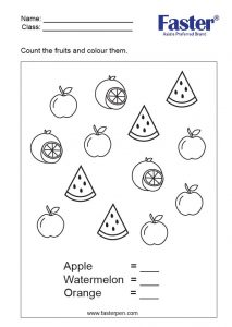 Count and Colour Fruits