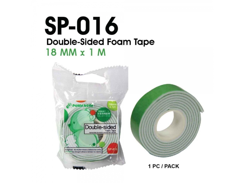 DOUBLE-SIDED FOAM TAPE 18MM x 1M