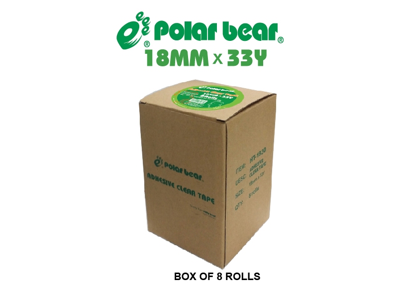ADHESIVE CLEAR TAPE 18MM x 33Y